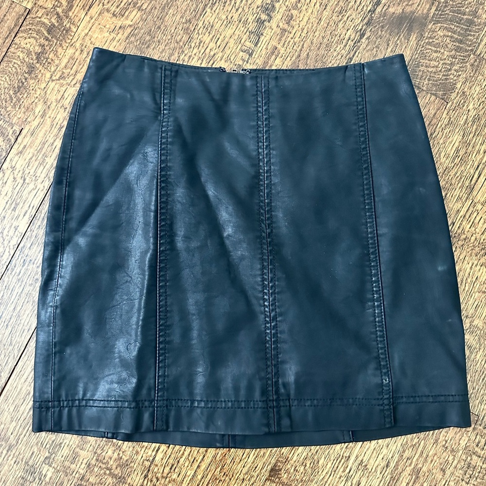free people leather skirt